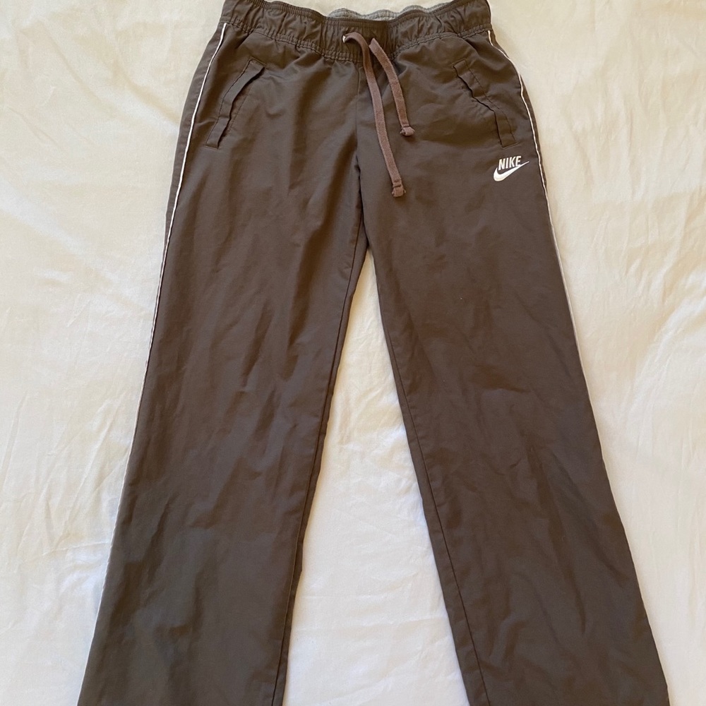 Brown Nike nylon track pants